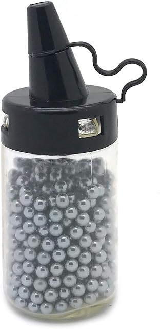 HUNTSMAN Huntex 4.5mm (.177) Air Gun Steel BB's High Accuracy Refill Bottle Sturdy Cap (500 Rounds - Bottle - 0.36g)