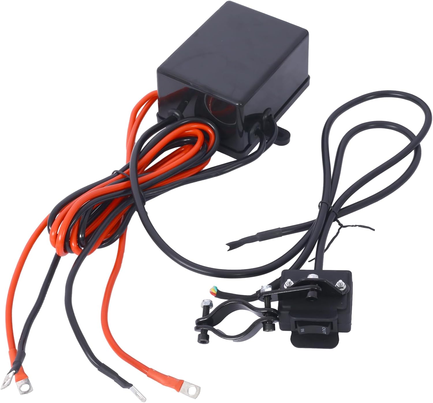 ATV Winch, 3500 lb Electric Winch, 12V Small ATV UTV Winch with Steel Cable Roller Wired and Wireless Remote Control, Waterproof Towing Winches for Towing UTV ATV Car Vehicle Off-Road