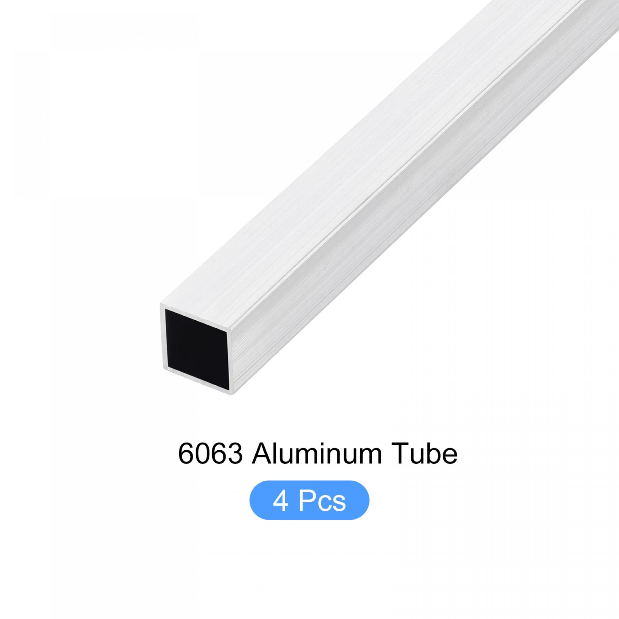 Tubos Cuadrados De Aluminio 6063 - 20x20mm, Pared De 1.5mm, Pack De 3 Unidades Para Proyectos DIY Y Profesional