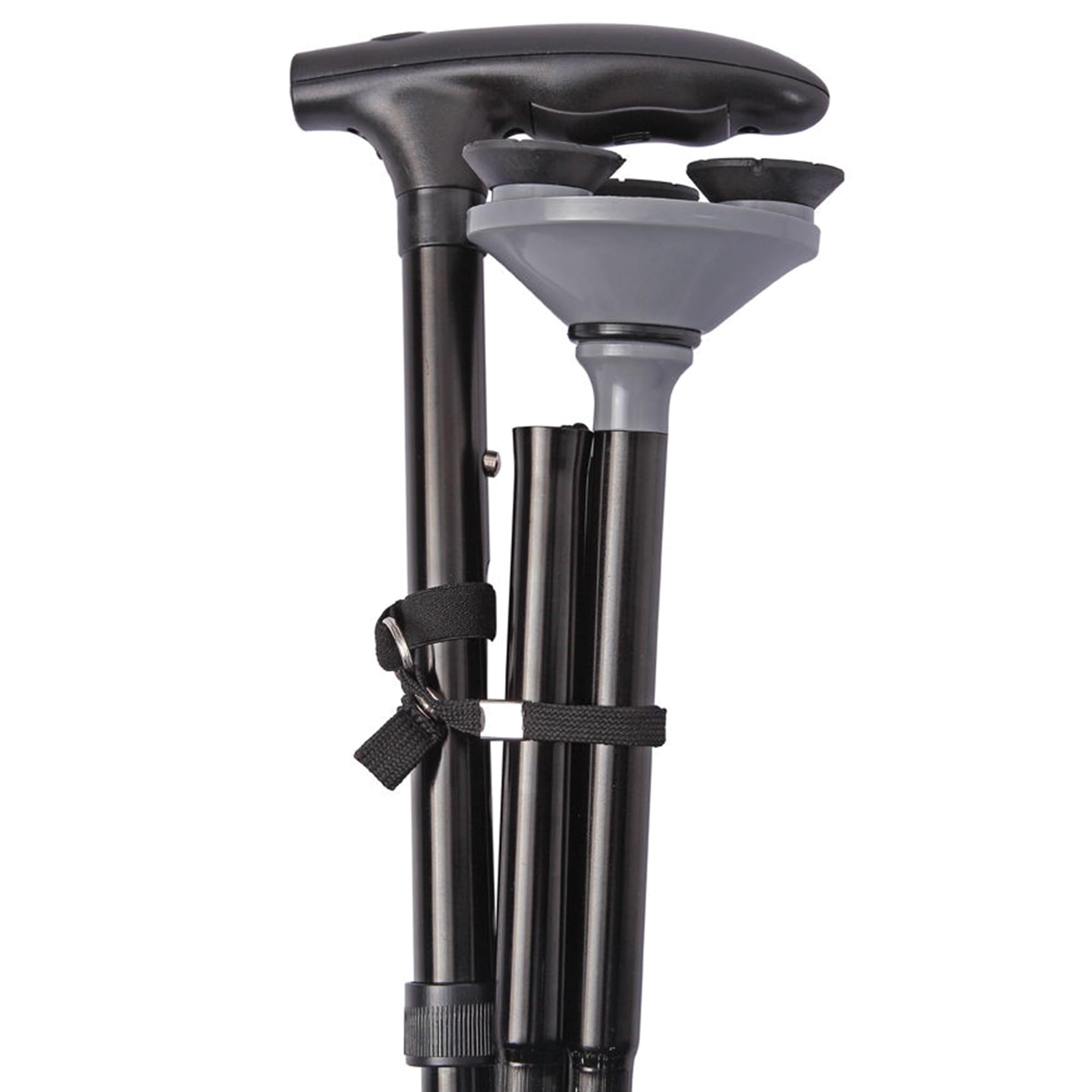 GIMA 43045 Bastone con Ventose e Luce LED, Nero