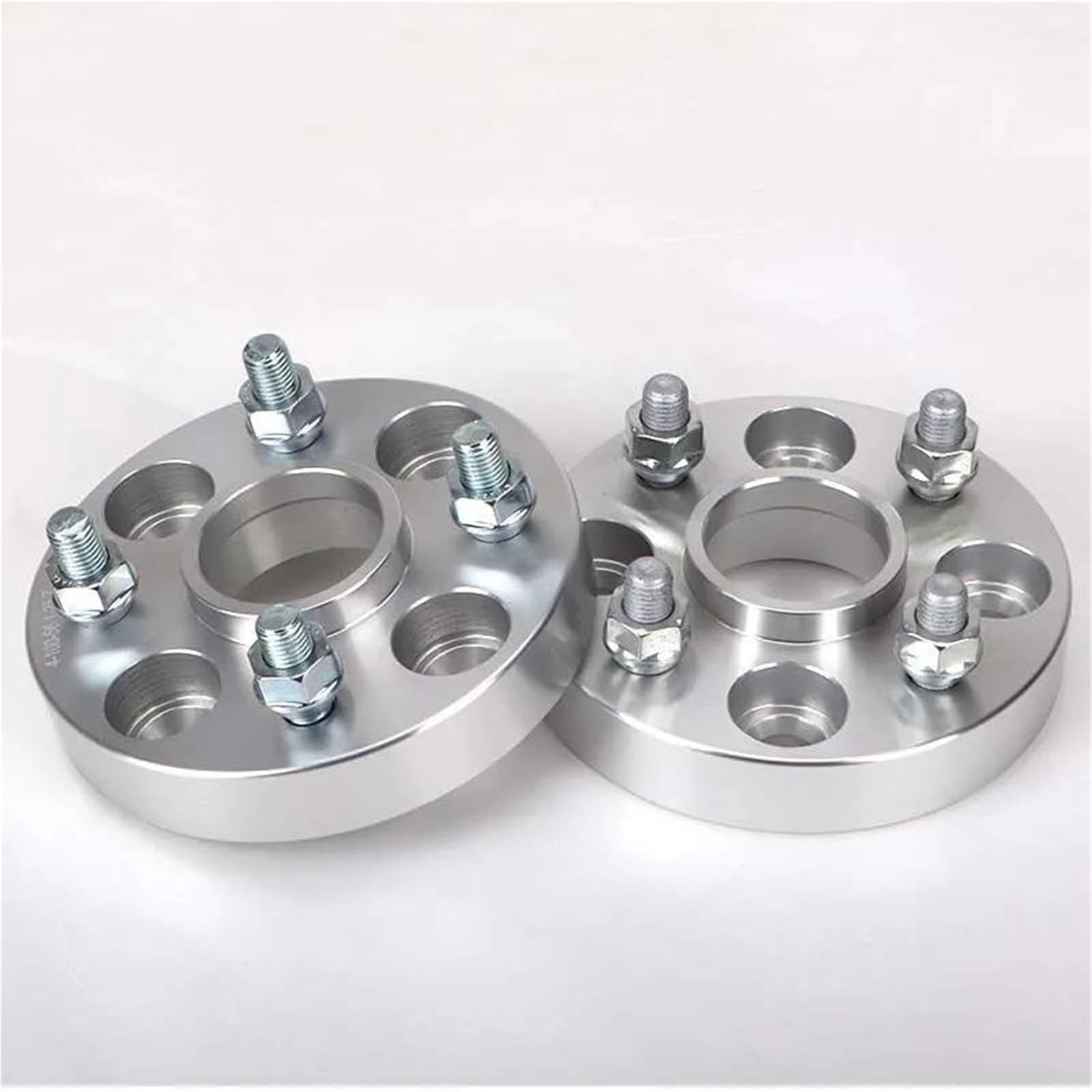 2 entretoises forgées en Aluminium pour élargissement de Jantes de Voiture PCD 4 x 100 CB 54,1 mm compatibles Kia K2 Picanto et Ruiou 15 mm Argent.