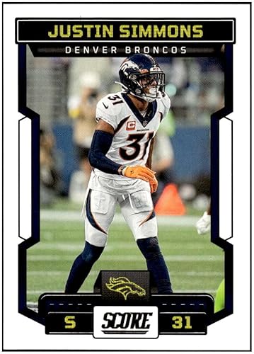JUSTIN SIMMONS 2023 Score #75 NM+-MT+ NFL Football Broncos
