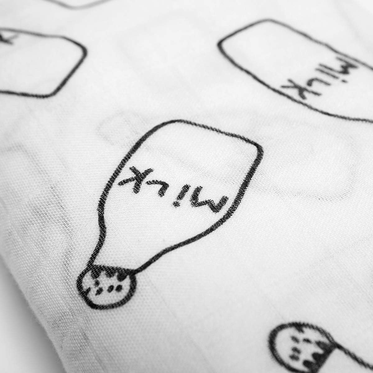 Ultra Soft Bamboo Viscose Muslin Swaddle Blankets for Newborns, 70% Bamboo Viscose, Receiving Blankets, Baby Essentials (Milk Print / 2 Pack)