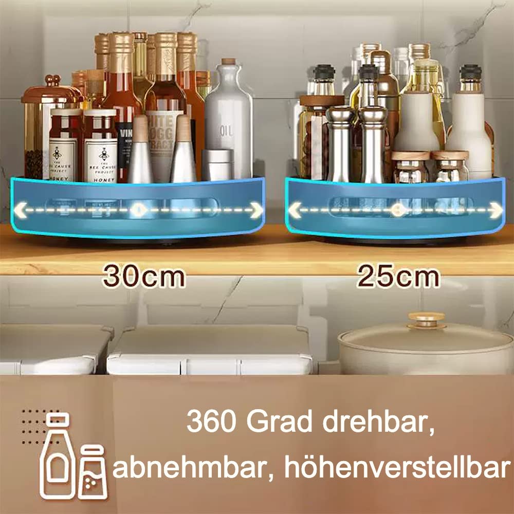 Portaspezie Girevole 3 Piani In Acciaio - Organizer Regolabile Per Cucina, Cosmetici - Foto 9