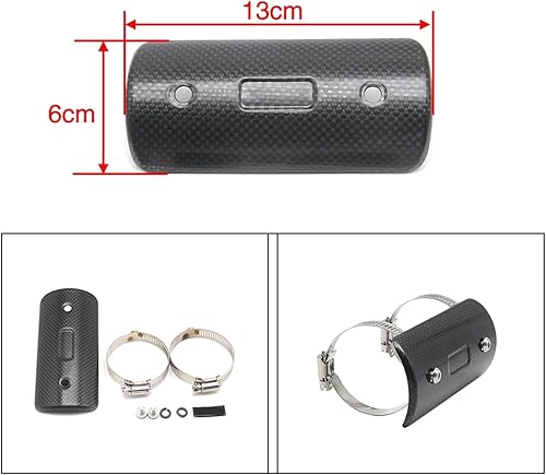 Miniatura 4 de Protector de tubo de escape de motocicleta Cubierta de protección de tubo de escape de fibra de carbono para BMW R1150r K1300r R Nine T F 650 Gs