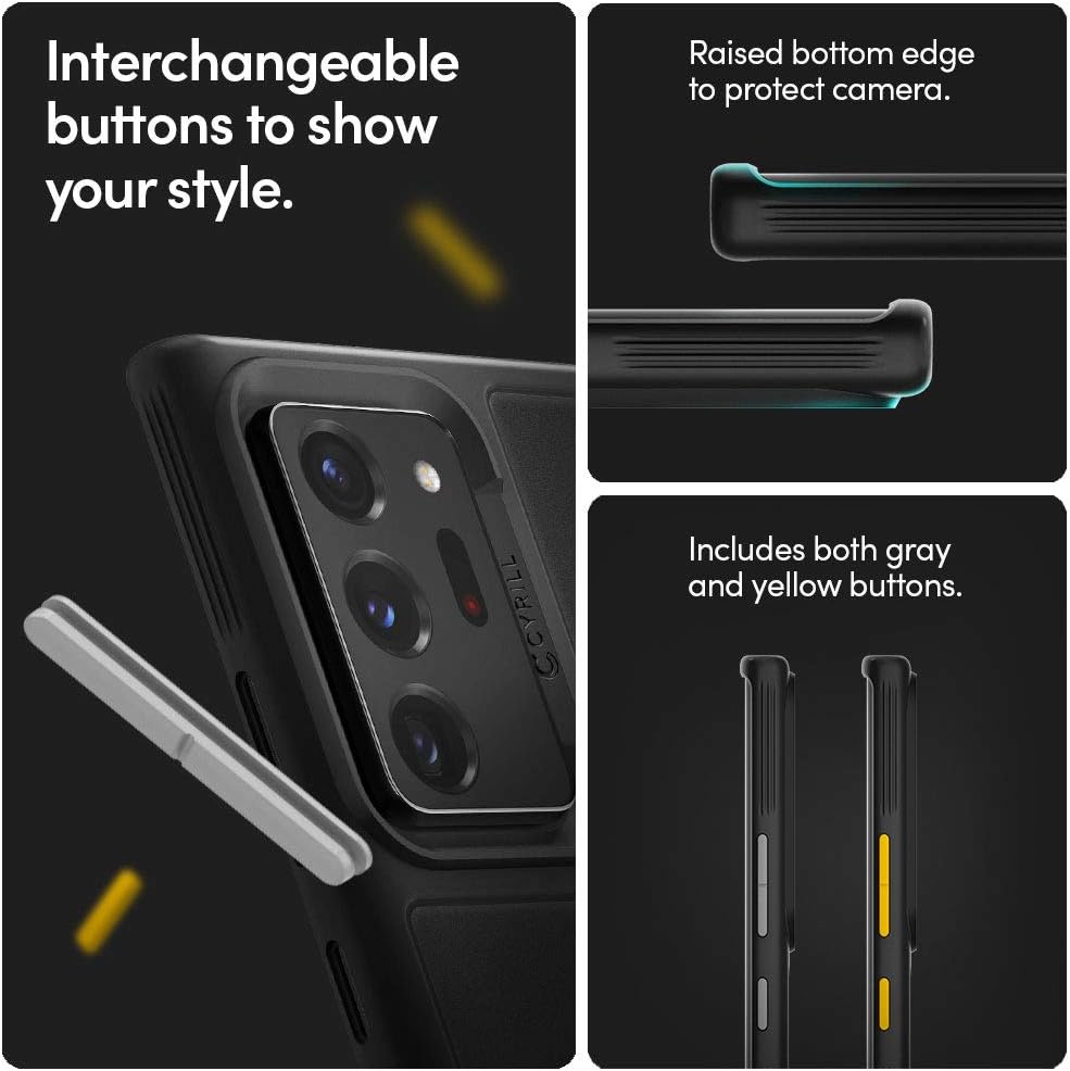 CYRILL Color Brick Designed for Galaxy Note 20 Ultra Case, Note 20 Ultra Case (2020) 5G - Black