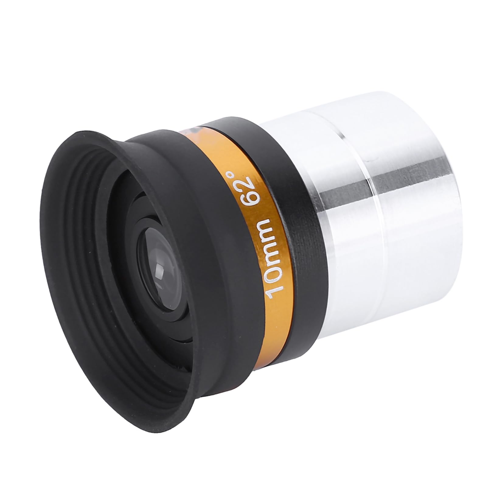 Telescope Eyepiece, Whole Coating Telescope Eyepiece Metal Optical Glass with Dust Cover 62 Degree Aspheric Eyepiece for 1.25in Astronomical Telescope