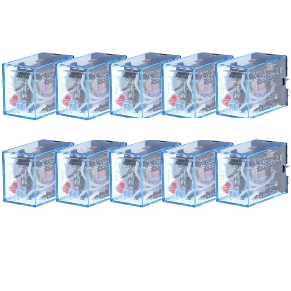 Relais LY2NJ 8 broches DPDT 10A NURII lot de 10 pour circuit AC 380V