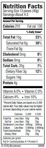 Miniatura 2 de Woodstock Farms Almendras orgánicas de chocolate negro - 7 oz