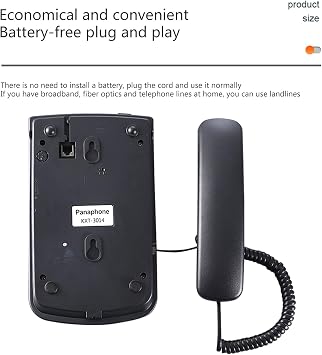 Aurgiarme Corded Landline Big Button Landline Phone Office Home Hotel Bathroom Emergency Telephone Landline Telephone for Elderly