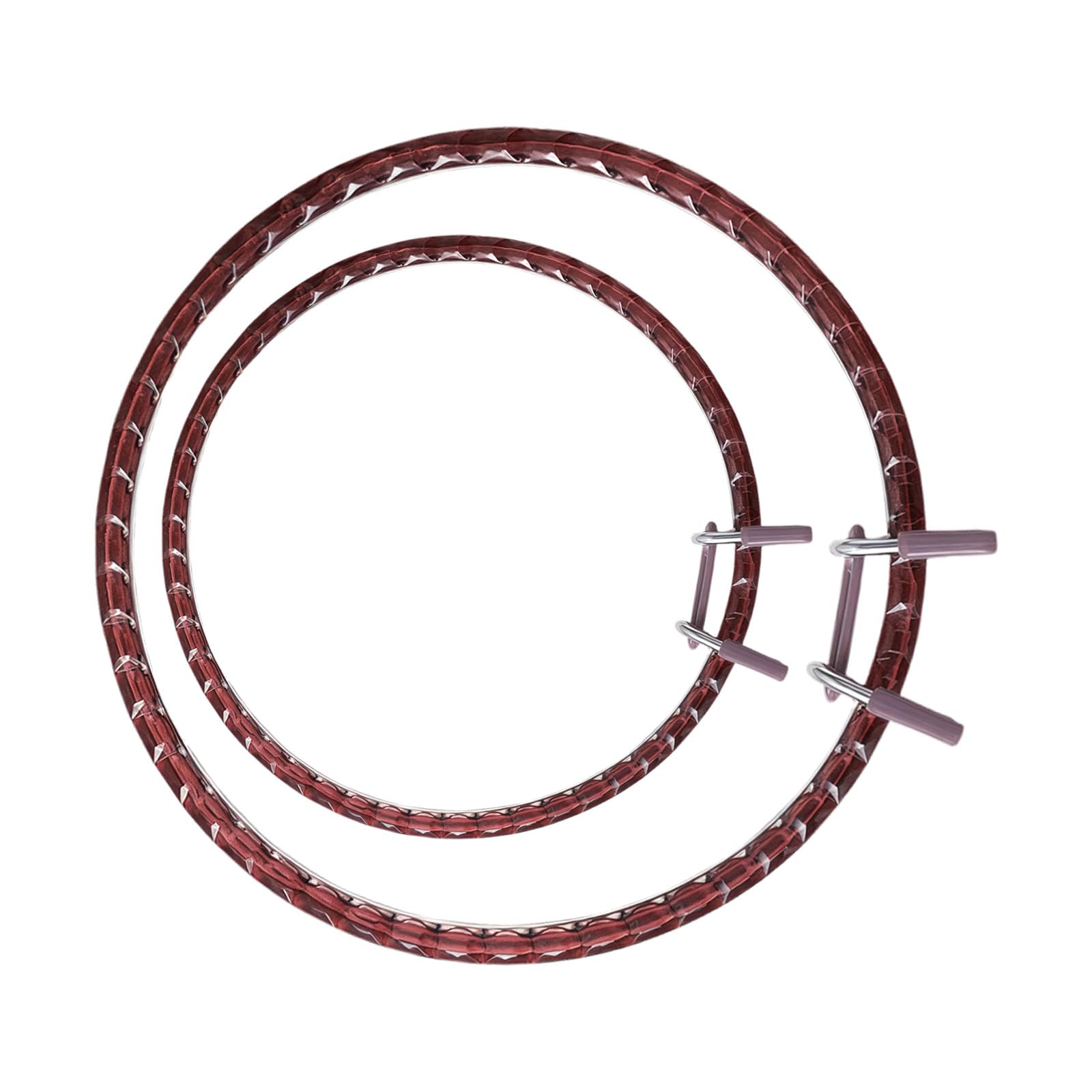 Jazuaiao 2Pcs Acrylic Spring Embroidery Hoops Set Sturdy and Portable for Crosses Stitching and Handcraft Embroidery Circlets Set