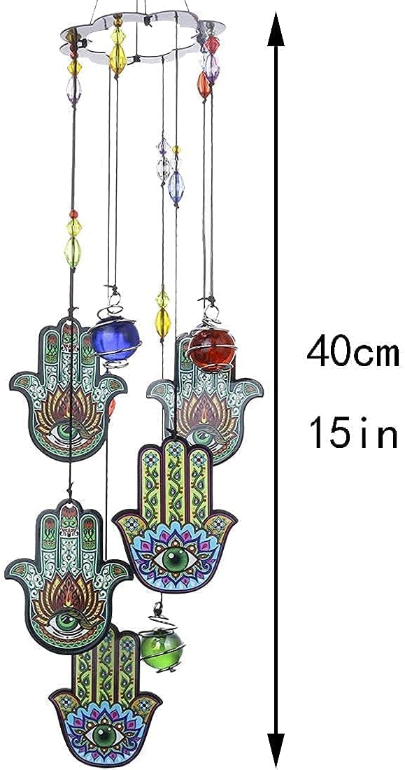 Hamsa Hand and Capiz Shell Windchime Bundle