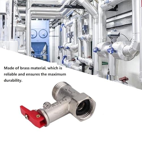 Sicherheitsventil - 1/2 \0,8 MPa Außengewinde x Innengewinde BSP Messing Elektrischer Warmwasserbereiter Sicherheitsdruckbegrenzungsventil