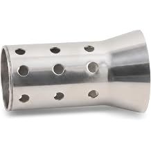 60 mm Motorcycle DB Killer, Stainless Steel Perforated Silencer Baffle, Removable Exhaust Pipe Noise Eliminator, Universal Modification Accessory for Motorcycles Scooters Silver