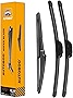AUTOBOO 26'+20' Windshield Wipers with 12' Rear Wiper Blade Replacement for Toyota Highlander 2019 2018 2017 2016 2015 2014 2013 2012-2008-Original Factory Quality (Pack of 3)