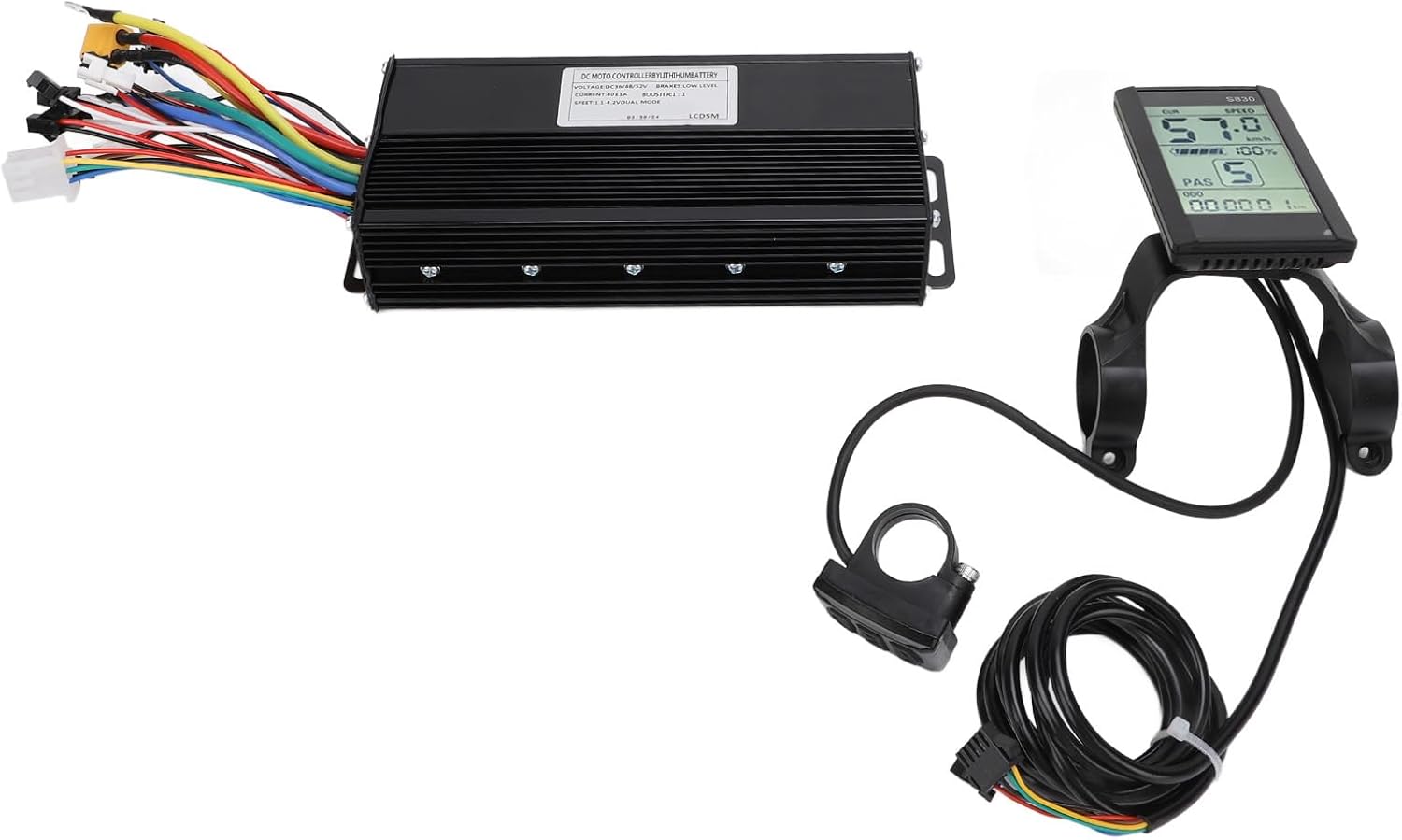 Brushless Motor Controller, 40A 3 Mode Sinewave with Self Learning XT60 Plug, DC Speed Controller for 36V 48V 52V 1500W 2000W Systems for E-bikes Scooters Electric Vehicles and Industrial Applications