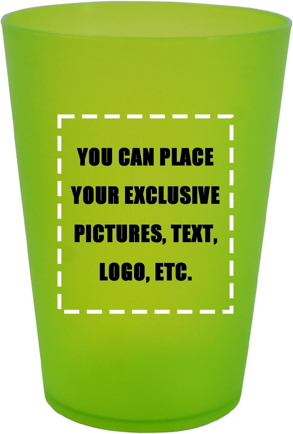 50 Custom Wedding Party Cups Frosted Disposable,12oz 16oz Personalized Color Frother Cup,Elegant Letter Pattern Design Combination,For Birthdays, Anniversaries, Parties,Gatherings (green,16 oz)
