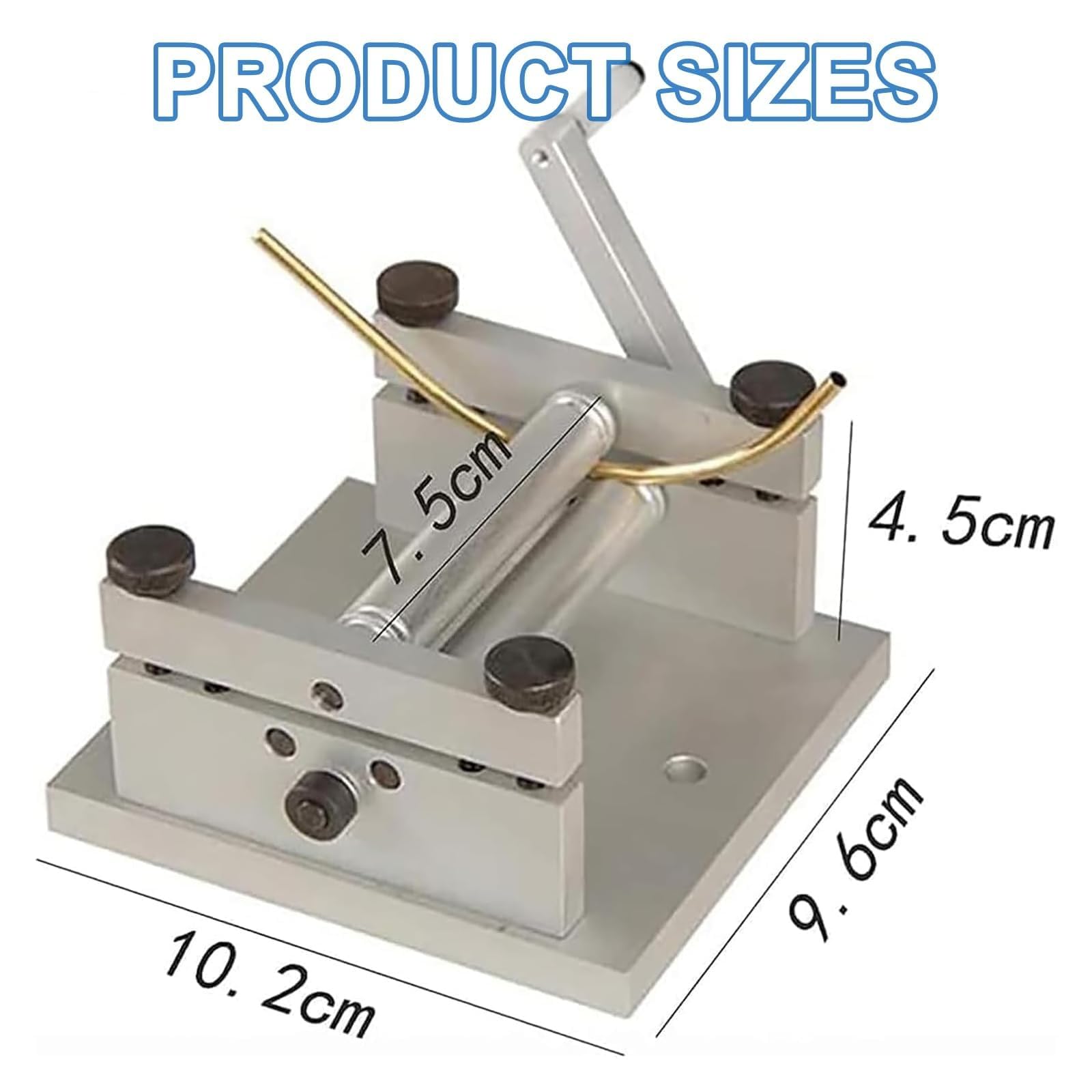 Ręczna walcarka do blachy, walcarka z rolkami o średnicy 12,5 mm, szerokość robocza 60 mm, konstrukcja ze stopu aluminium – do samodzielnego tworzenia biżuterii i obróbki miękkich metali
