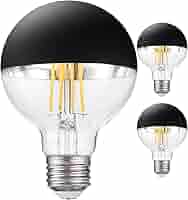 TORCHSTAR Dimmable Half Chrome Light Bulb, 7W (75W Eqv