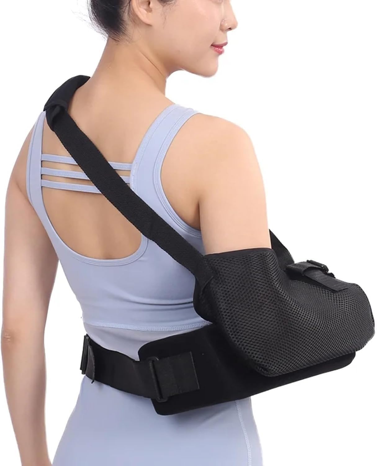 Cabestrillo universal for abducción de hombro, cabestrillo for lesiones de hombro for mujeres y hombres con almohada extraíble y pelota de ejercicio, correa de 3 puntos ajustable