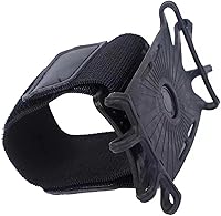 Vista 3 de Elastic Adjustable Sports Phone Wristband for Running Cycling Gym with 360 Degree Rotating Pocket and Headphone Holder Touch Diaplay Phone Armband