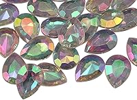 Vista 12 de Allstarco 4 piezas de 2.362 in extra grandes de diamante acrílico con revestimiento AB para decoración de mesa de boda, rellenos de jarrón envueltos