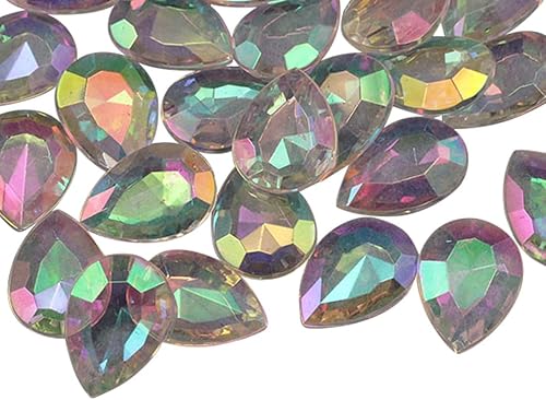 Vista 16 de Allstarco 200 unidades de 0.472 pulgadas (0.472 in) color rosa AB quilates acrílico diamante confeti AB revestimiento para mesa dispersión Rosa Ab