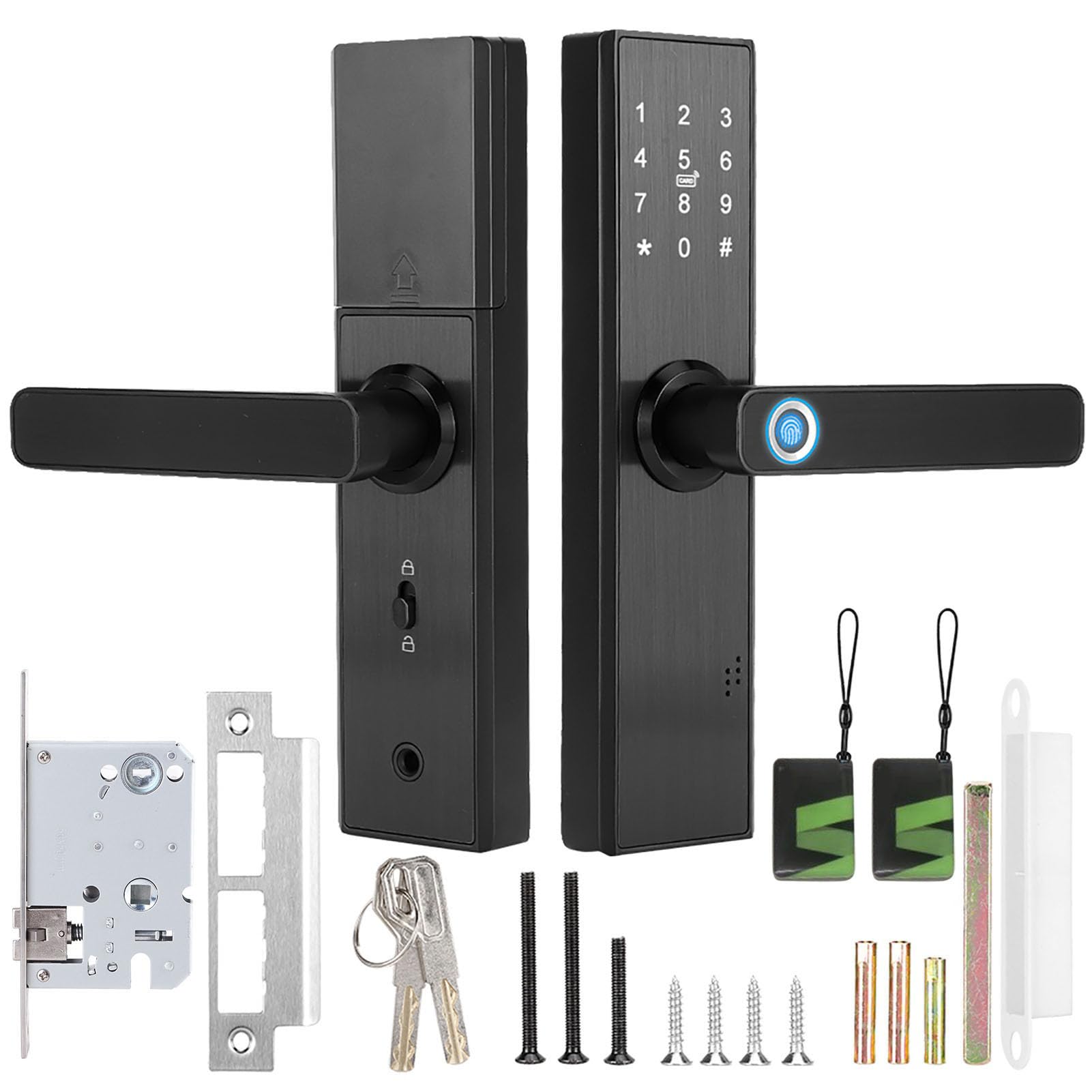 Alomejor Fingerprint Door Lock with Remote Access | Stop cynku, wiele trybów odblokowania, zdalne zarządzanie za pomocą aplikacji