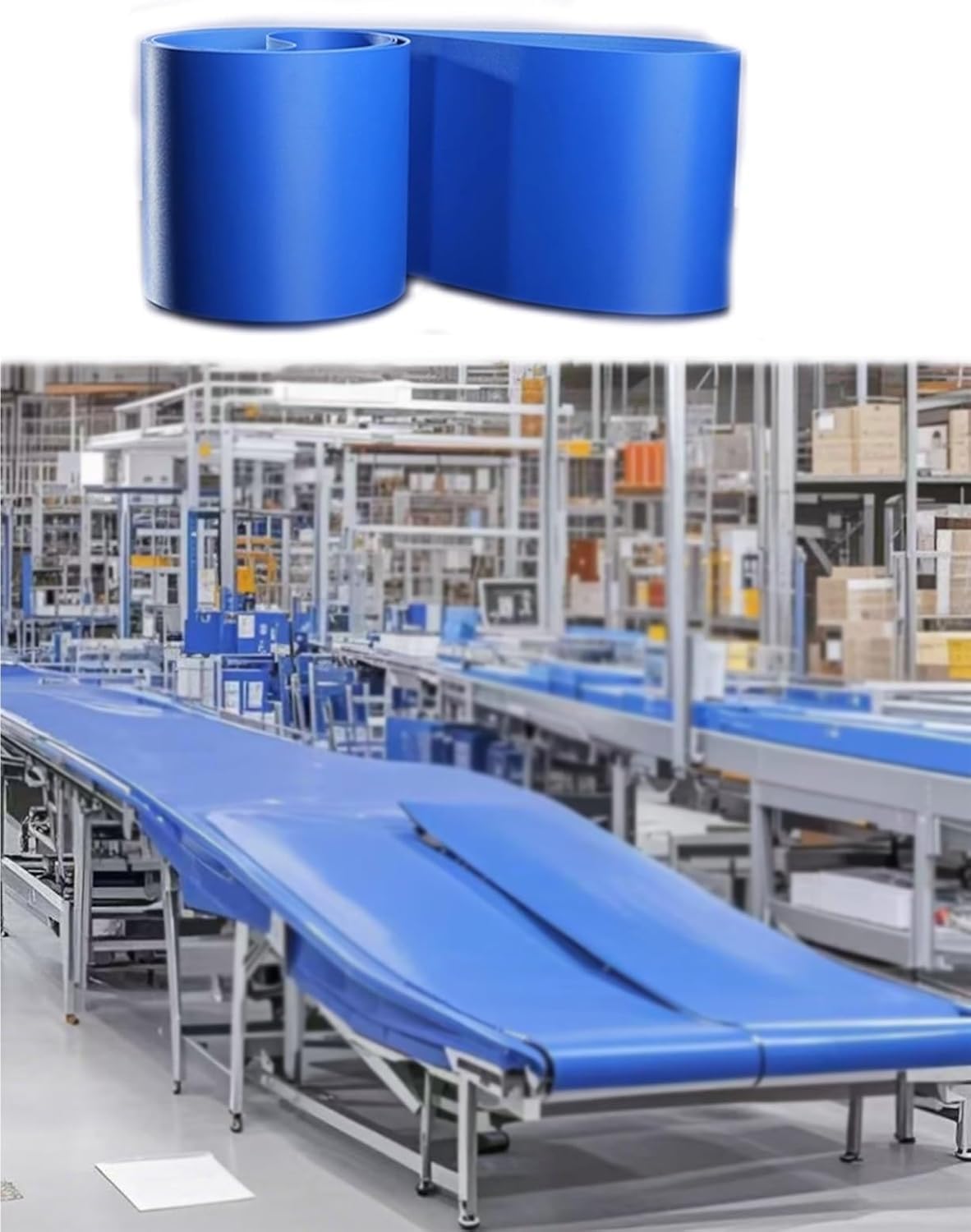Cinta transportadora de PVC industrial de alta resistencia para líneas de embalaje