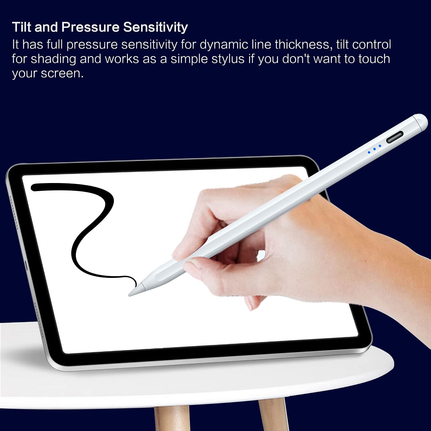 Stylus Pen for iPad, Palm Rejection iPad Pencil for iPad Pro 2021 11/12.9 Inch(2018-2021), iPad 8th Generation, iPad 7/6th, iPad Air 4th/3rd, Upgraded Tip Tilt Sensitivity Magnetic Stylus Pen, White : Electronics