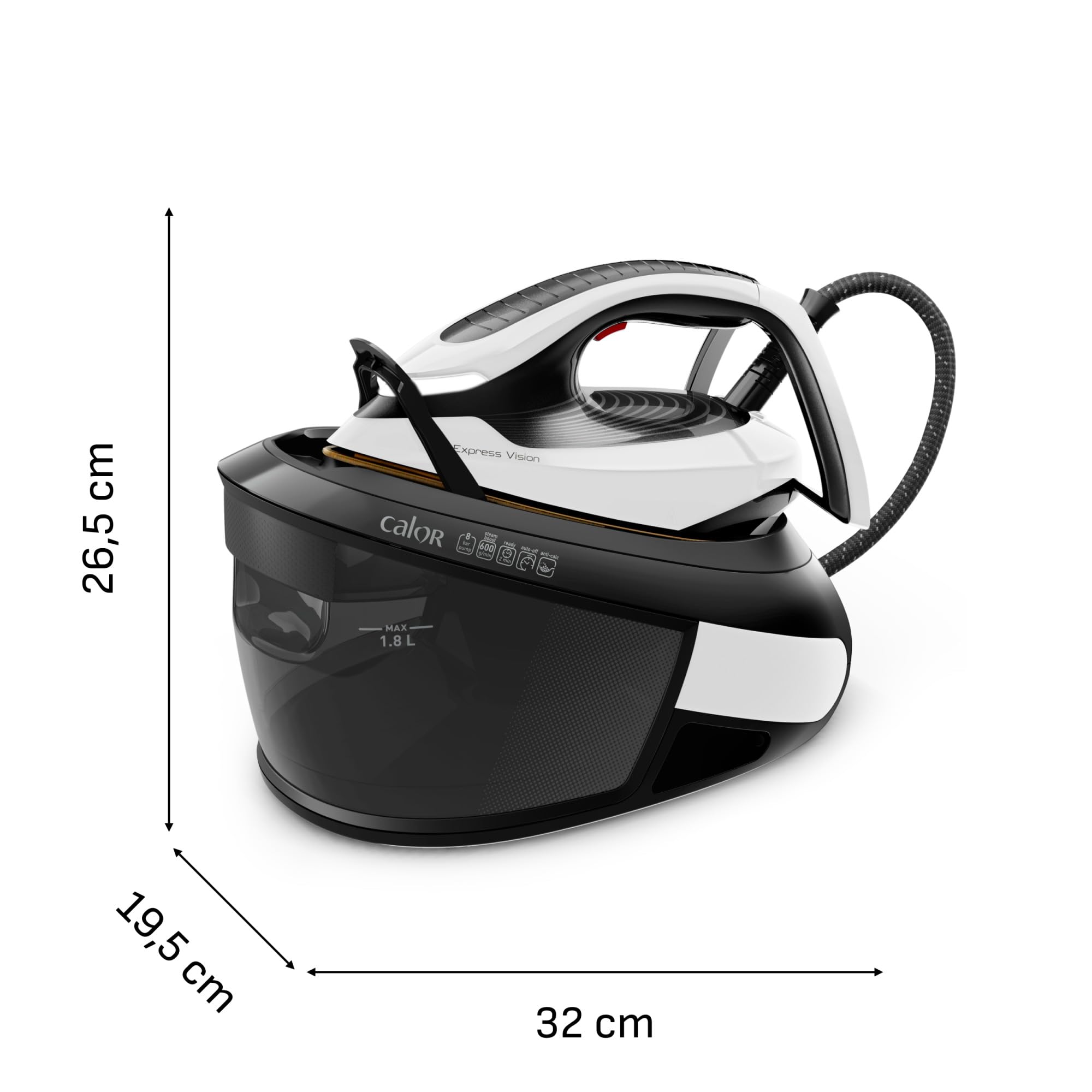 Image secondaire de Centrale Vapeur Calor Express Vision 8 Bars avec Réservoir Amovible 1,8L