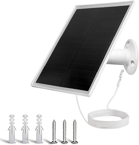 Cargador de panel solar de 6 W, panel solar con puerto micro USB y USB-C para cámara de batería recargable de 5 V CC al aire libre, IP66