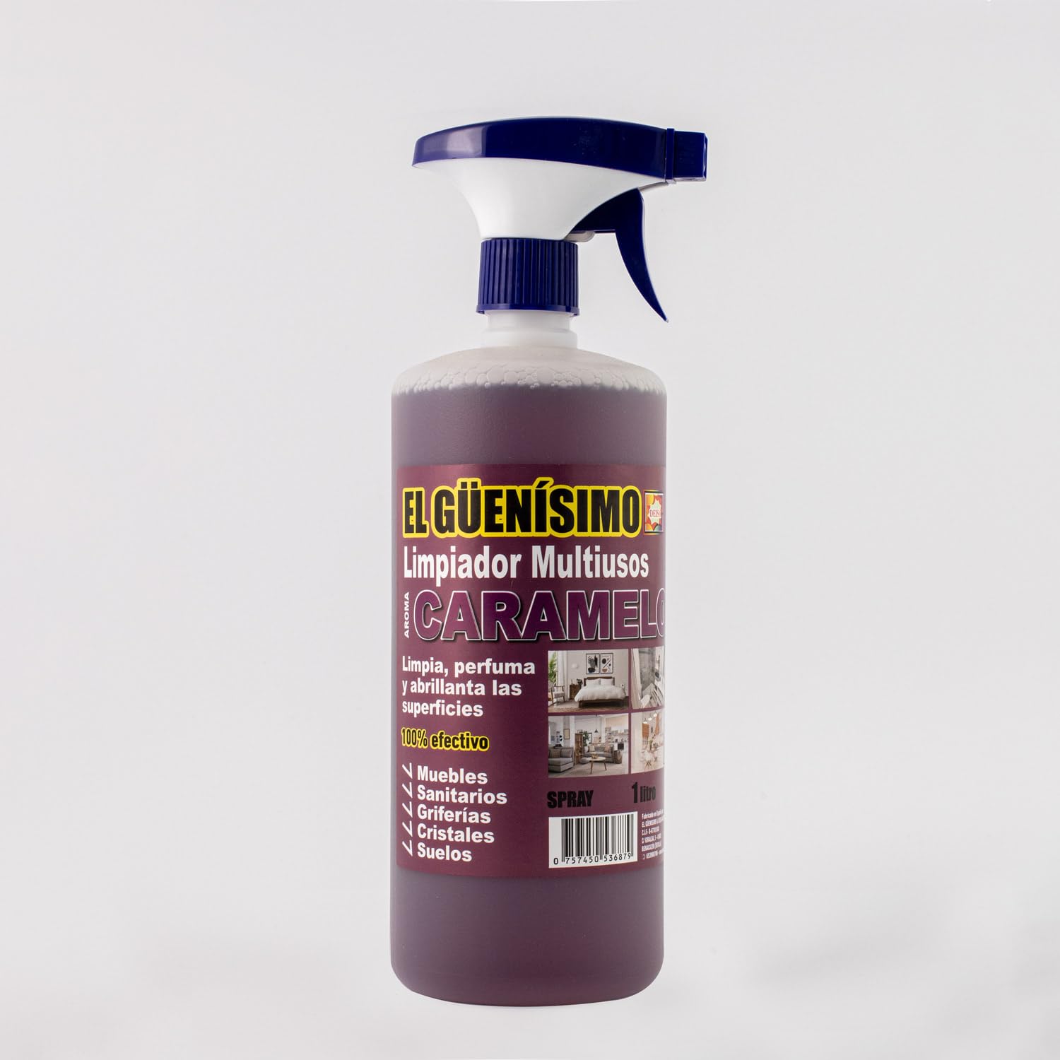 Deisa Natural - Limpiado Multiusos Caramelo "El Güenísimo" - 1 litro - Pack de 12 uniades - Formato Spray