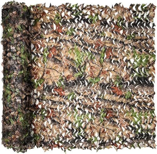 FullLit Red de camuflaje, red de camuflaje, red de camuflaje ciega de caza de 10 x 20 pies, decoraciones de fiesta militar, redes de valla de sombra, malla de camuflaje, ideal para camping, tiro,