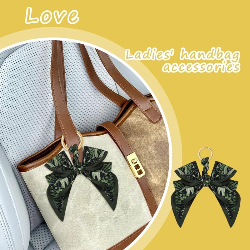 Silky Satin Bow Key Chain for Women Handbags Purse Bowknot Keychain for Ladies Bag Pendant - Image 5