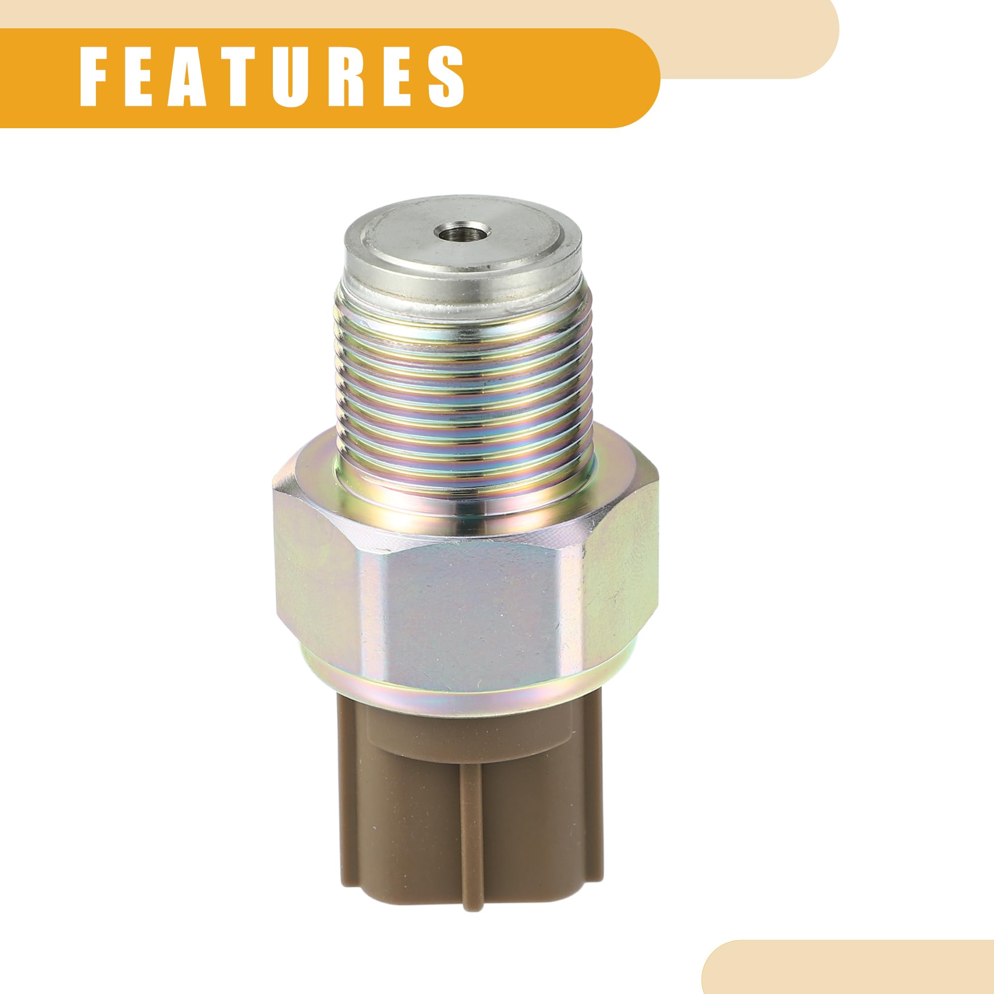 A ABSOPRO Sensor De Presión Del Riel De Combustible Para Isuzu Npr 05-07 | 1 Unidad, Metal, Abs, Bronce Y Marrón, 6X3.3X3Cm, M22X1.5, 3 Pines, Oe 8981197900, Para Nissan Navara D40 04-18
