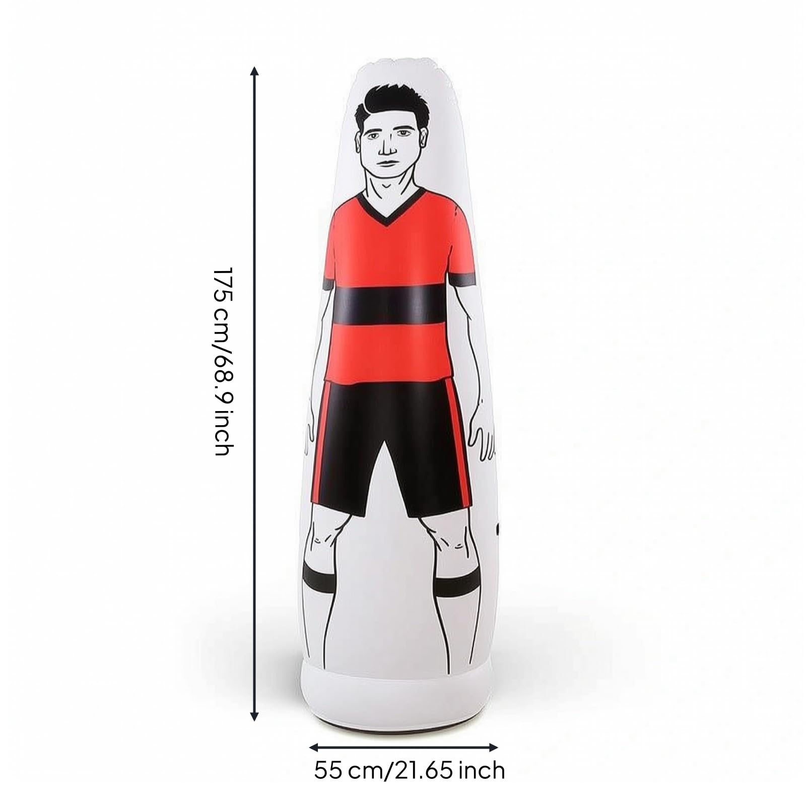 Muñeco Entrenamiento Fútbol Resistente Muñeco Inflable con Asas Estable Barrera Fútbol Inflable para Futbolistas, Entrenadores