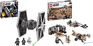 LEGO 75300 Star Wars TIE Fighter impérial Jouet avec Stormtrooper et figurines de la saga Skywalker & 75299 Star Wars Conflit à Tatooine V29 Jeu de construction avec la figurine de Baby Yoda, saison 2