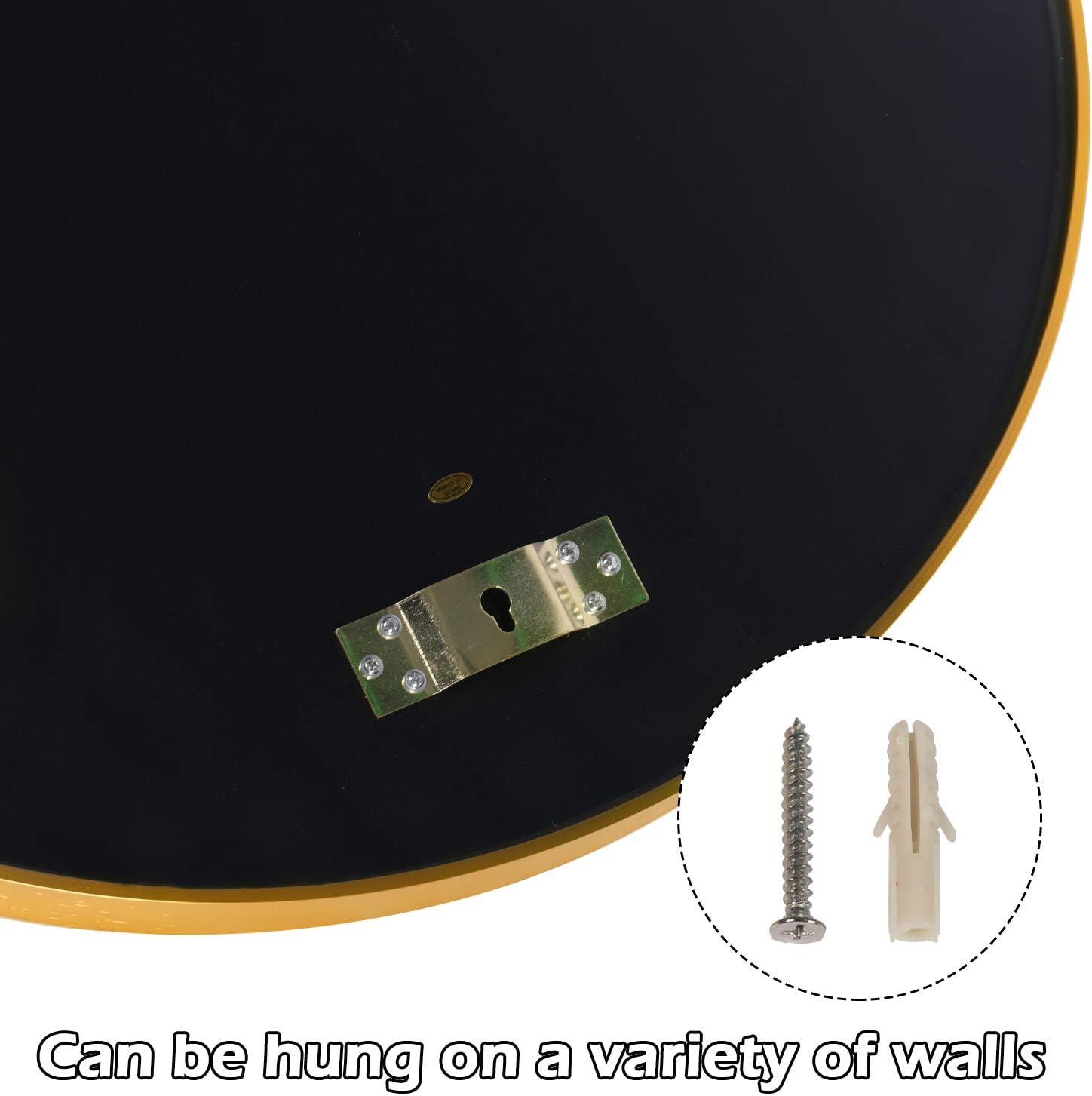 Round Mirrors for Wall Decor with Metal Frame Decorative Circle Mirror for Vanity Bathroom Entryways Living Room Bedroom Wall Mounted (19.7in, Gold)