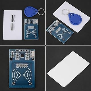5 Pcs RC522 3.3V Sensor Module Stable IC Card Sensor Module with S50 Blank Card and Key Ring for Card Reader Development
