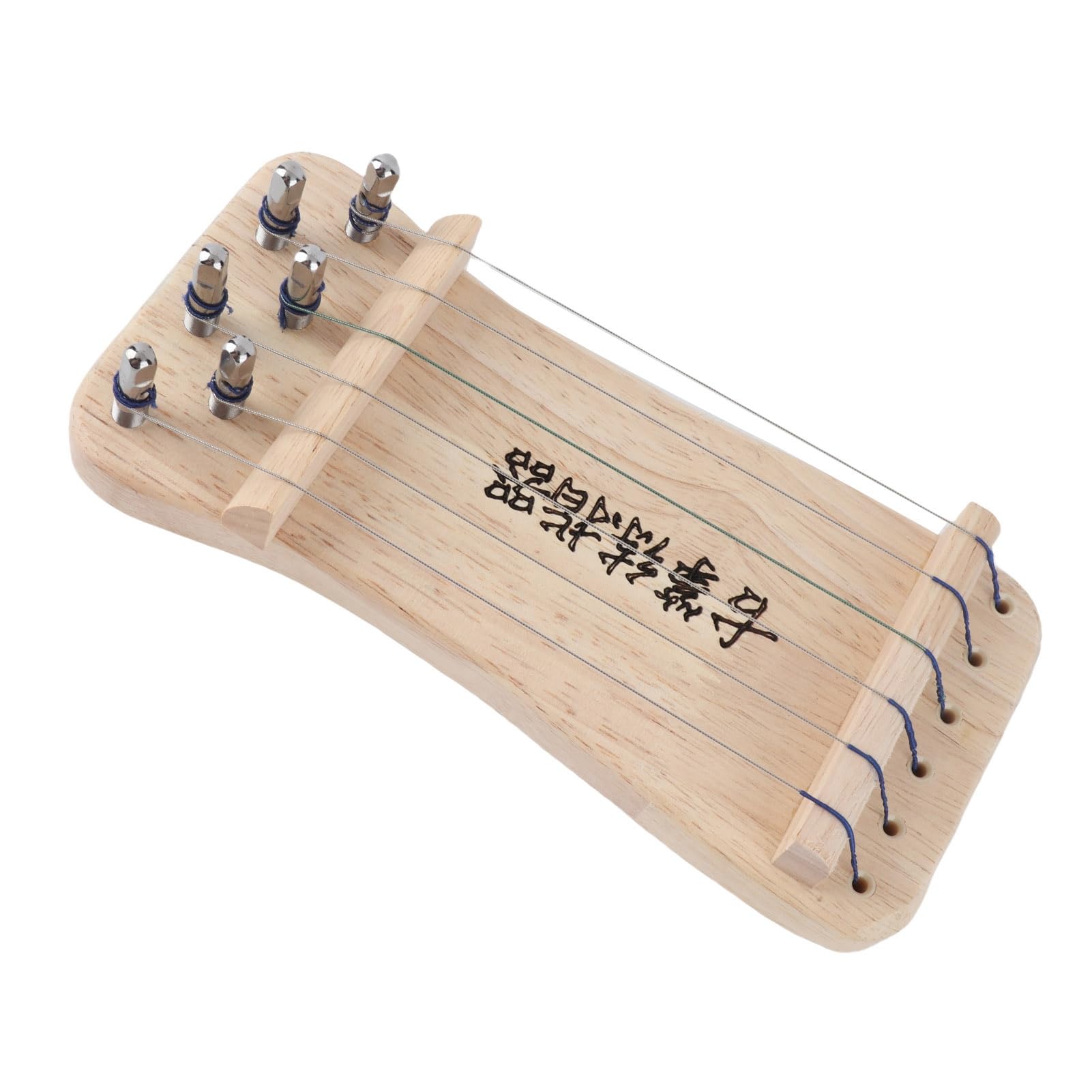 6 Strings Guzheng Finger Trainer Mini Guzheng Training Tool Musical Instrument Solid Wood Wooden Mini Guzheng Beginners Fingering Practice Tool 8.3x3.7in - Image 8