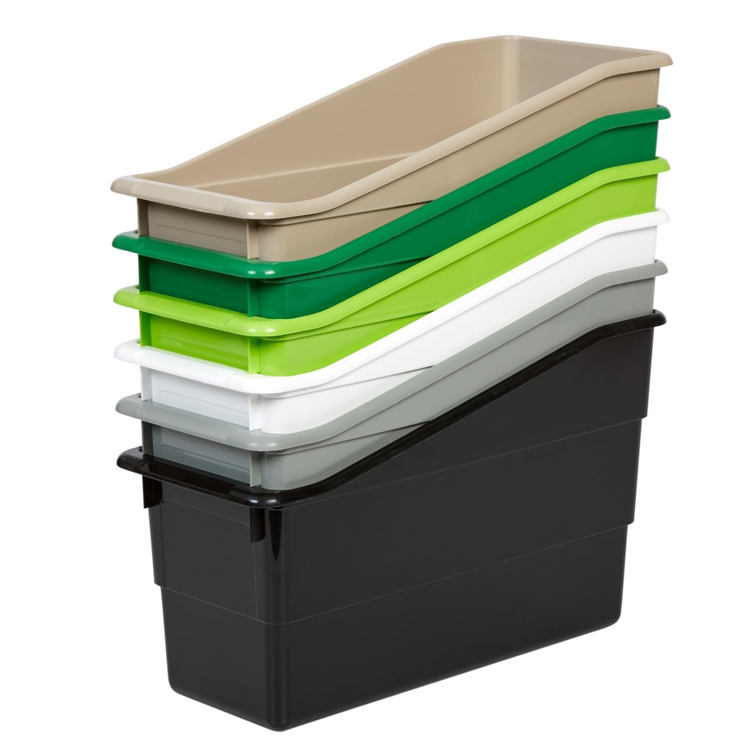 Really Good Stuff Modern Farmhouse Book & Binder Bins-6 Pack