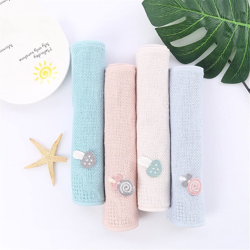 Four Packs of Soft and Comfortable Children's Towels Multicolor Towels White Gift Cotton Children's Towels (Color : A Size : 4 Packs 2550 cm) (A 4 packs 25 * 50 cm)