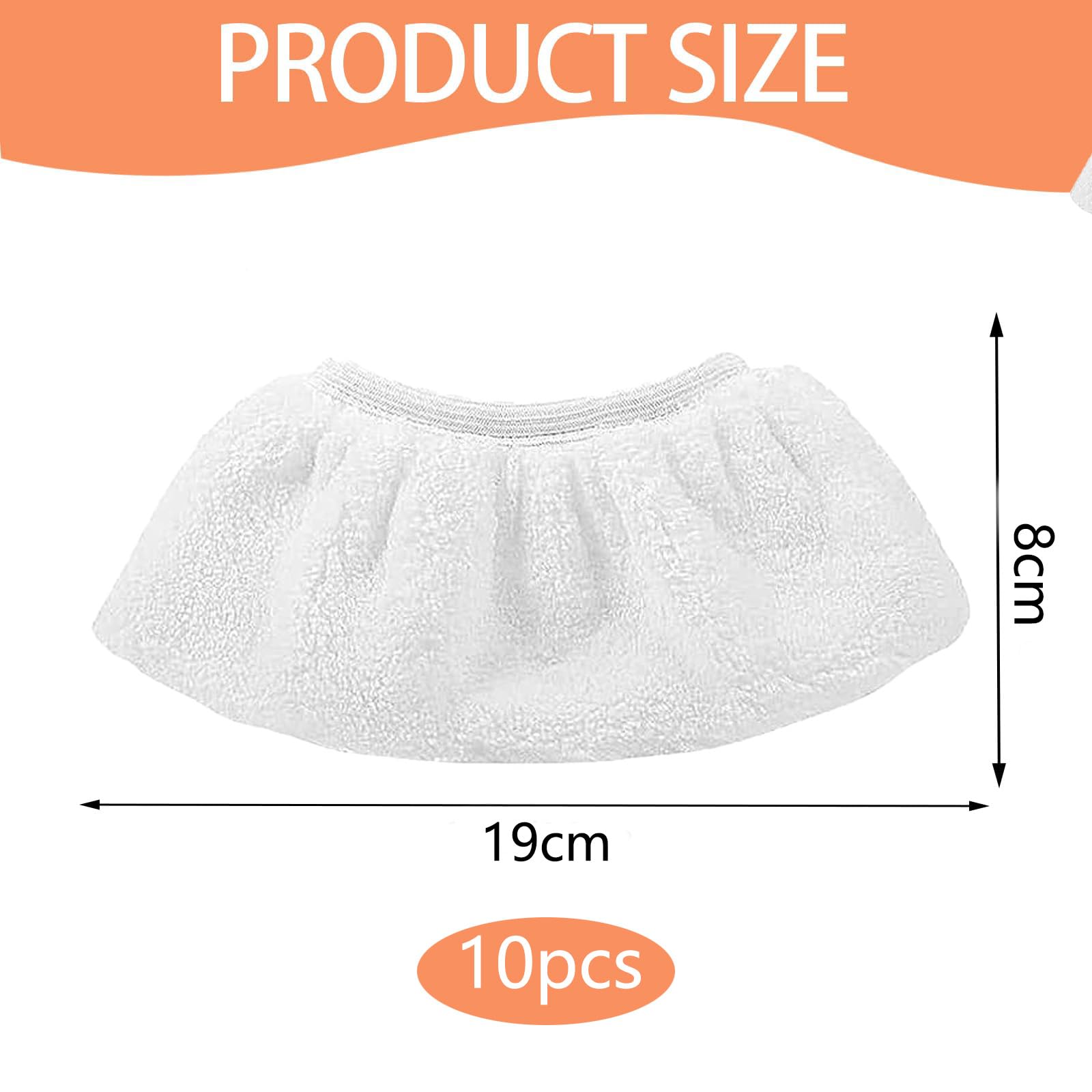 Wenrescry Lot de 10 accessoires pour nettoyeur à vapeur, ensemble de revêtement en microfibre – Chiffons de rechange pour nettoyeur à vapeur portable, chiffons en éponge adaptés aux machines à laver