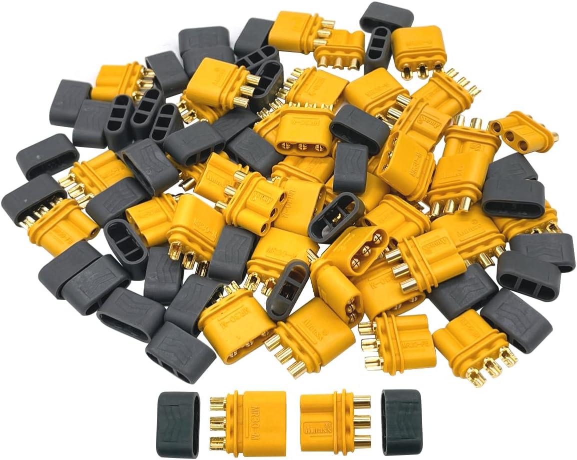 20pair Amass MR30 Male Female Connector Plug with Sheath for RC Lipo Battery RC Multicopter Airplane