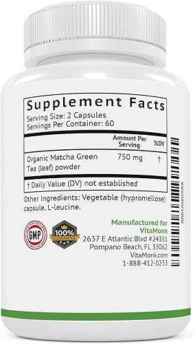 Miniatura 7 de MATCHAMAX™ Cápsulas orgánicas japonesas de matcha – Píldoras de té verde matcha orgánicas puras para una energía suave similar al zen y un impulso
