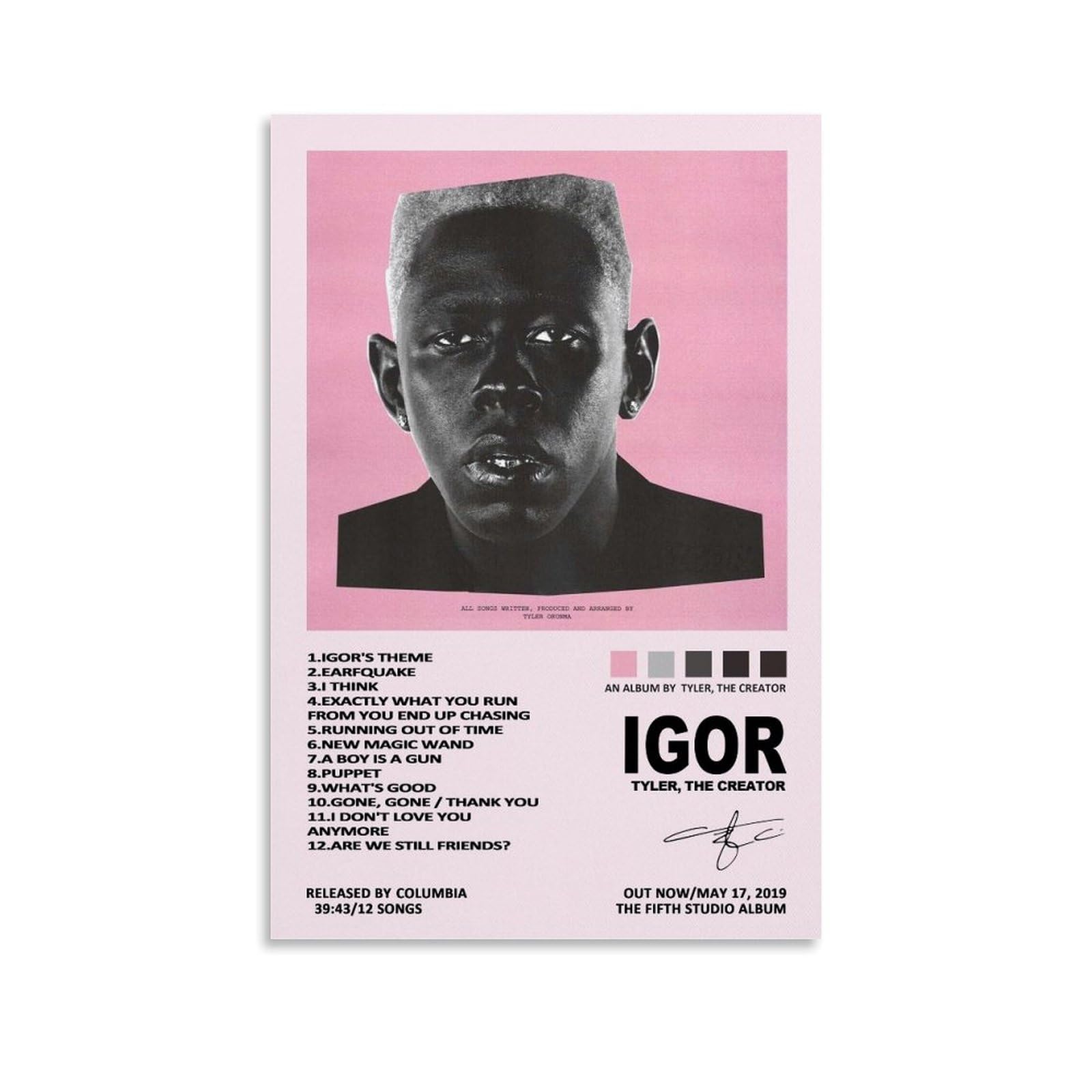 Tyler The Creator Poster Music Album Igor Cover Music Posters for Room Aesthetic Canvas Wall Art Bedroom Decor12x18inch(30x45cm)