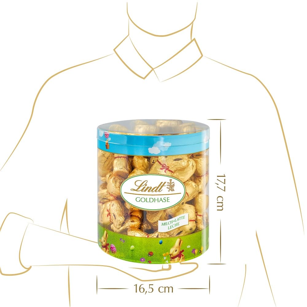 Lindt conejito de pascua Gold Bunny de chocolate con leche, figuras de pascua, regalo, cremoso y suave, aprox 70 uds, 700gr - 2
