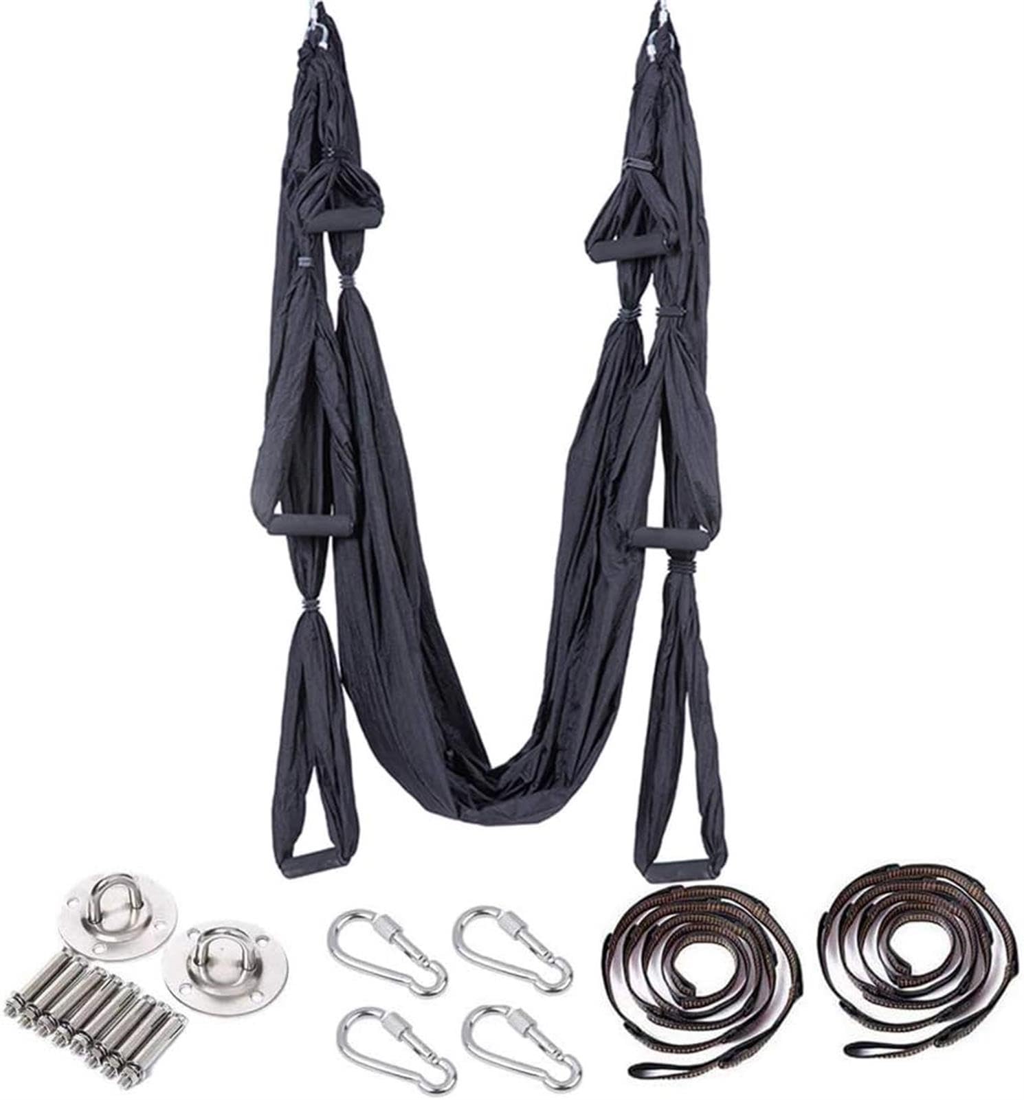 Luft-Yoga,Yoga Hängematte Trapes,Nicht-elastische Luft-Yoga Zug-Seil,Yoga Inversion Hammock Schaukel,für Yoga,Pilates Anti-Schwerkraft, Montagezubehör enthalten,2