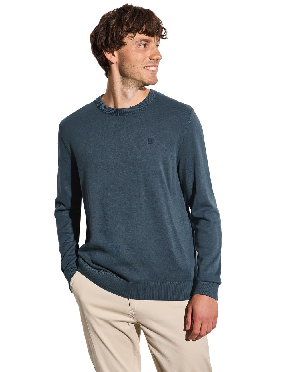 Street One MEN Herren Basic Baumwoll Pullover